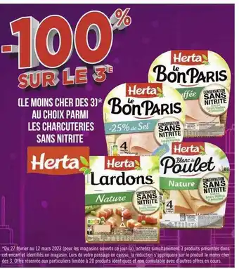 Charcuteries sans nitrite herta