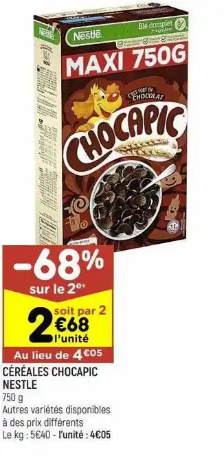 Leader Price Céréales chocapic nestlé offre