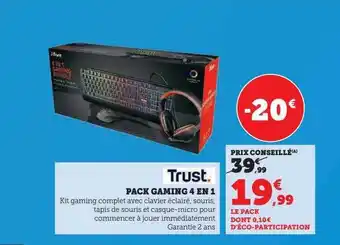 Super U Pack gaming 4 en 1 trust offre