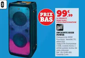 Enceinte high power dual