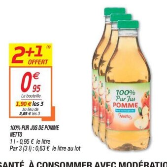 Netto 100% Pur jus de Pomme Netto offre