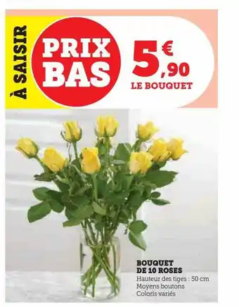 U Express Bouquet de 10 roses offre