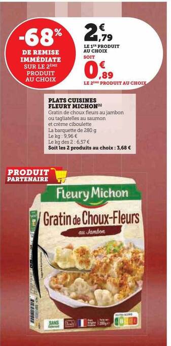 U Express Plats cuisinés fleury michon offre
