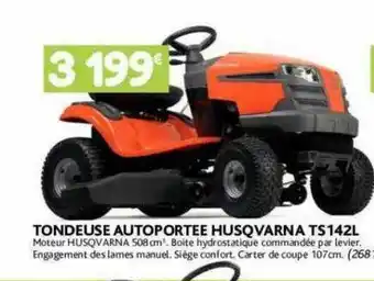 Point Vert Tondeuse autoportée husqvarna ts142l offre