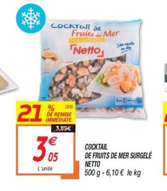 Netto Cocktail de Fruits de mer Surgelé Netto offre