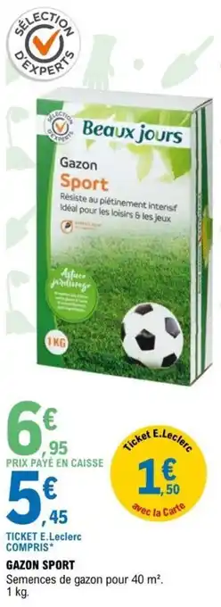 E.Leclerc Gazon Sport offre