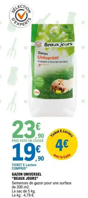 E.Leclerc Gazon Universel Beaux Jours offre