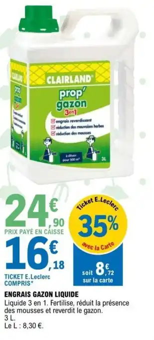 E.Leclerc Engrais Gazon Liquide offre