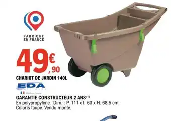 E.Leclerc Chariot de Jardin 140 L offre