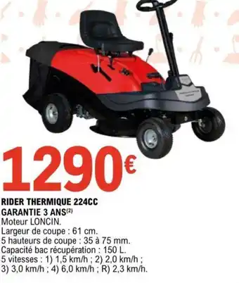 E.Leclerc Rider Thermique 224 CC offre