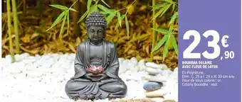 E.Leclerc Bouddha Solaire Avec Fleur de Lotus offre