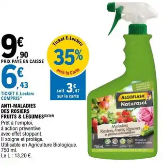 E.Leclerc Anti-Maladies Des Rosiers Fruits & Légumes offre