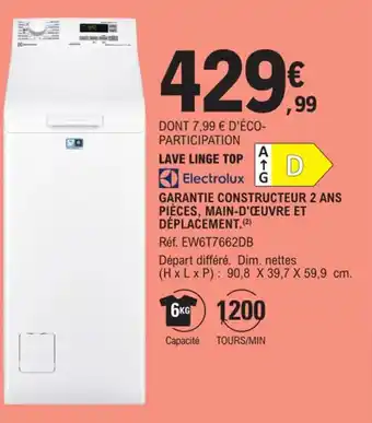 E.Leclerc Lave Linge Top offre