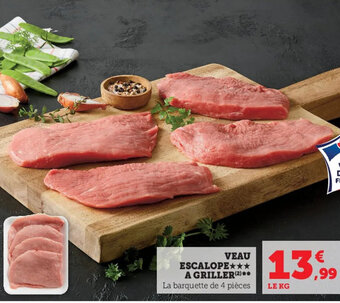Super U Veau Escalope A Griller offre
