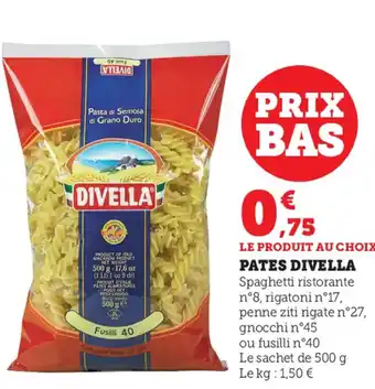 Super U Pates Divella offre