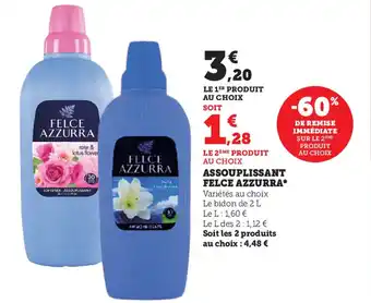 Super U Assouplissant Felce Azzurra offre