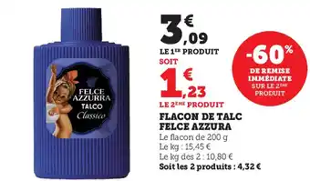 Super U Flacon De Talc Felce Azzurra offre