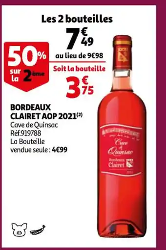 Auchan Bordeaux Claire AOP 2021 offre