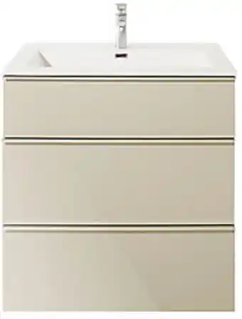 Castorama Meuble sous vasque taupe pamili 80 cm + plan vasque en résine offre