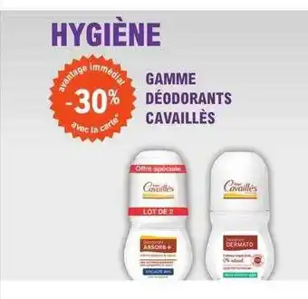 E.Leclerc Parapharmacie Gamme déodorants cavaillès offre