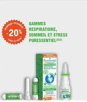 E.Leclerc Parapharmacie Gammes respiratoire, sommeil et stress puressentiel offre