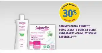 E.Leclerc Parapharmacie Gammes coton protect, soins lavants doux et ultra hydratants 400 ml et 500 ml saforelle offre