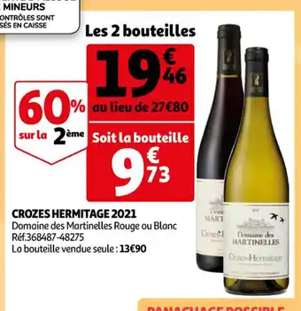 Auchan Crozes Hermitage 2022 offre