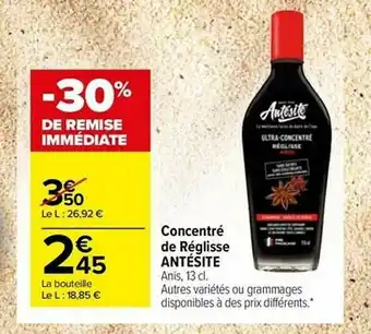 Concentré De Réglisse Antésite -30% De Remise Immédiate