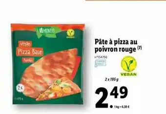 Lidl Pâte à Pizza Au Poivron Rouge offre