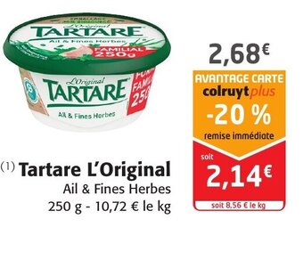 Colruyt Tartare l'Original offre