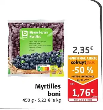 Colruyt Myrtilles Boni offre