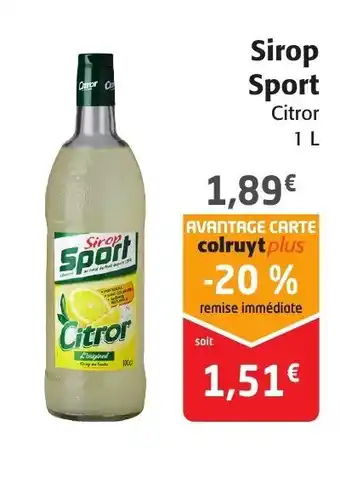 Colruyt Sirop Sport offre