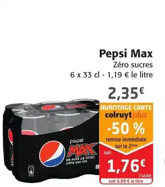 Colruyt Pepsi Max offre