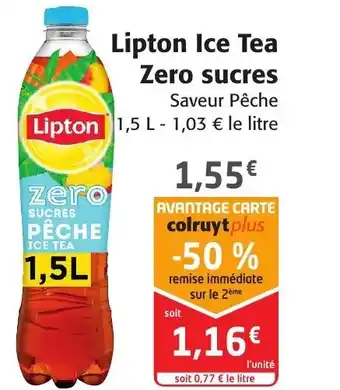 Colruyt Lipton Ice Tea Zero Sucres offre