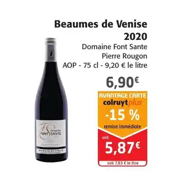 Colruyt Beaumes de Venise 2020 offre