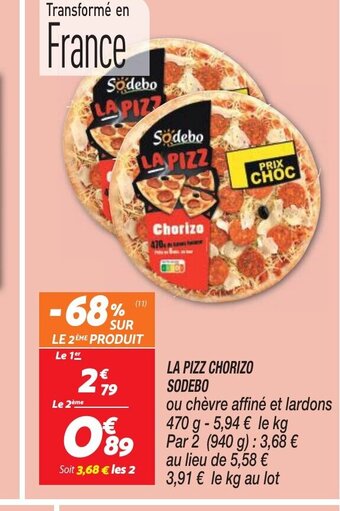 Netto La Pizz Chorizo sodebo offre