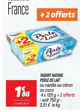 Netto Yaourt Nature Perle de Lait offre