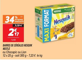 Netto Barres de Céréales nesquik Nestle offre