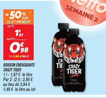 Netto Boisson Energisante crazy Tiger offre