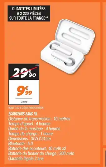 Netto Ecouteurs Sans Fil offre