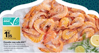 Carrefour Crevette Rose Cuite ASC offre