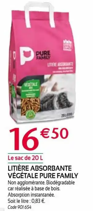 RAGT Jardin & Maison Litière Absorbante Vegetale Pure Family offre