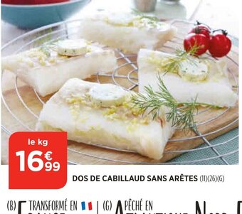 Bi1 Dos de Cabillaud Sans Aretes offre