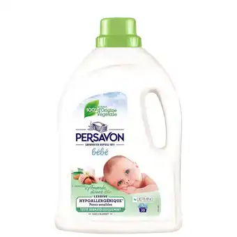 Auchan Supermarché Lessive liquide bébé hypoallergique amande bio persavon offre