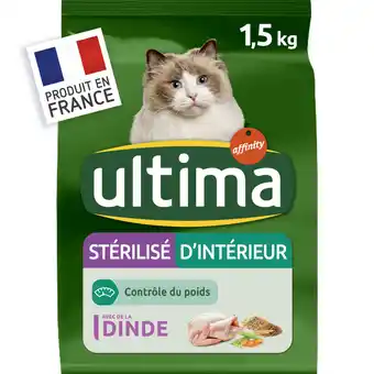 Auchan Supermarché Croquettes pour chat stérilisé d'intérieur ultima offre