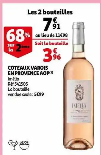 Auchan Coteaux varois en provence aop imélia offre