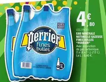 E.Leclerc Eau minérale naturelle gazeuse fines bulles offre