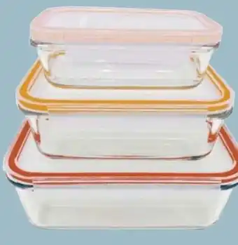 Auchan Lot de 3 boites rectangles en verre actuel offre