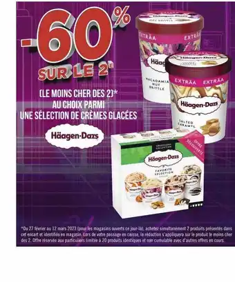 Casino Hyperfrais Crème glacées häagen-dazs offre