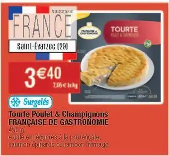 Migros Tourte poulet & champignons française de gastronomie offre